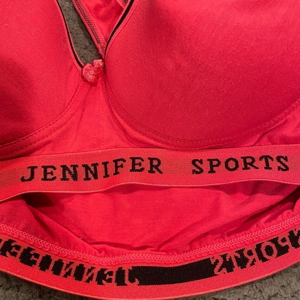 Jennifer Sport Pink Racerback Sports Bra Size 38C - Picture 3 of 5